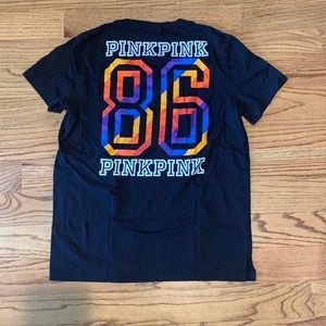 Pink Victoria Secret Black T-shirt